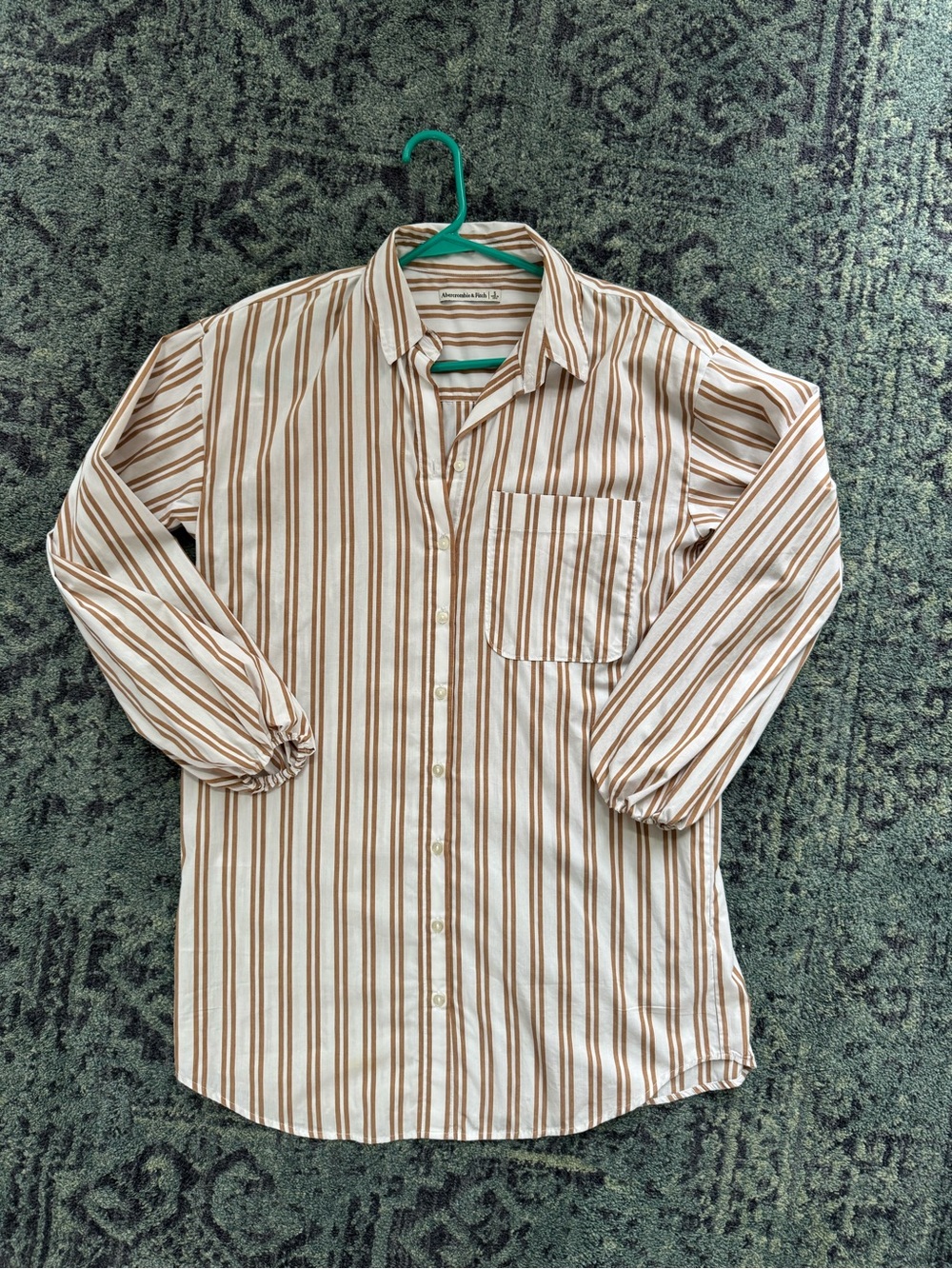 Abercrombie & Fitch Long-Sleeve Striped Dress
